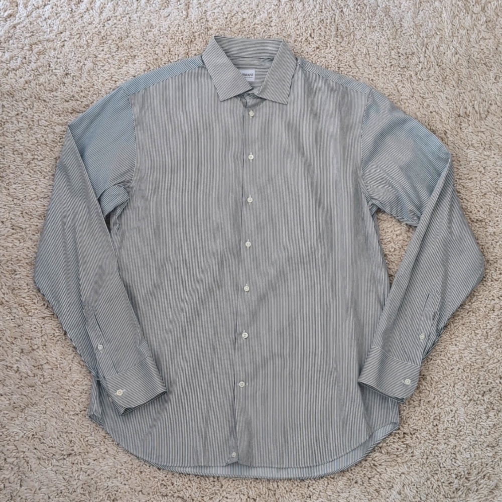 Armani Collezioni Gray Casual Button Down Shirt
